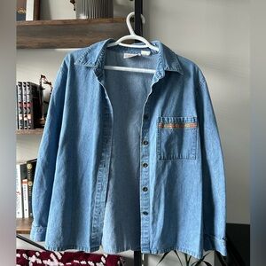 Denim button down